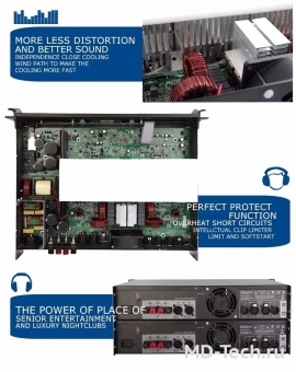 MDT Audio DP2500 Профессиональный 2-канальный усилитель с DSP процессором и ЖК-дисплеем