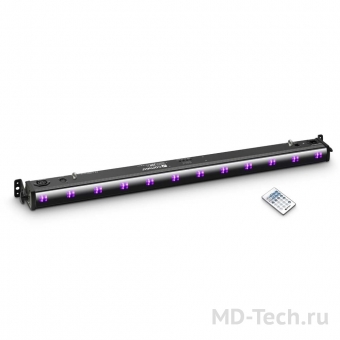 CAMEO UV BAR 200 IR Светодиодная панель  12 x 3 Вт UV (УФ) светодиодами в черном корпусе с ИК ДУ-пультом